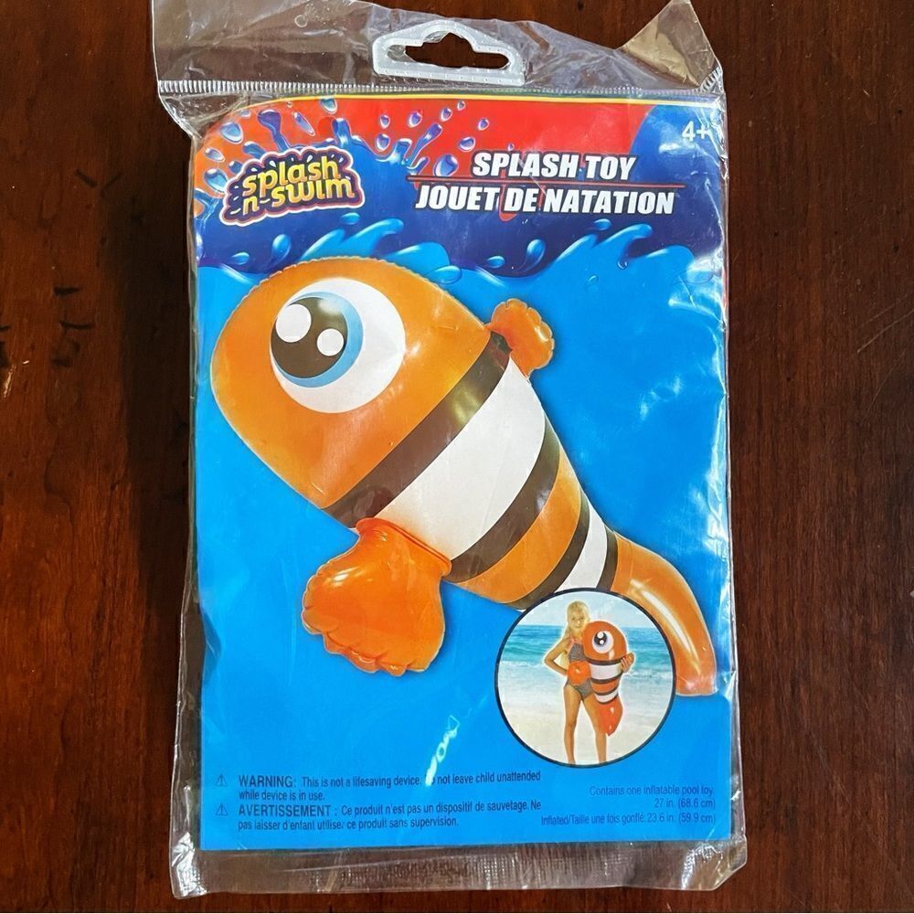Splash n Swim Splash Toy Clown Fish Large NIB